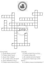 Descarga o imprime el crucigrama de baby shower. Shower Baby Crucigrama Juegos Para Baby Shower Nina Para Imprimir