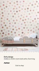 Cute Polka Dot Wallpaper Mural Muralswallpaper Girls Room Wallpaper Girls Bedroom Wallpaper Kids Room Wallpaper