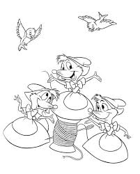 Three Little Happy Mice In Cinderella Coloring Page Download Print Online Coloring In 2020 Cinderella Coloring Pages Princess Coloring Pages Cartoon Coloring Pages