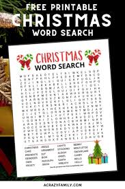 Make your own custom word search with our free generator. Christmas Word Search Free Printable