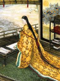 Heian Era 794 1185 Hair Japan Japanese Woodcut Japanese Art Heian Era