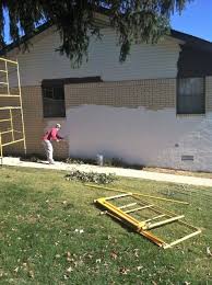 The before and after pics of our exterior house makeover are stunning. Painted Brick House Before And After How To Paint A Brick House