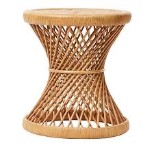 Bahama Rattan Honey Emmanuelle Round Side Table Round Side Table Side Table Boho Side Table
