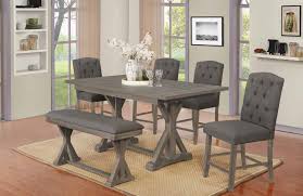 Rustic kitchen table and chairs set new, farmhousestyle chairs stools or dining areas the latest styles and cottage furniture online furniture bedroom furniture dining table and rustic wood in the center of home to eat your new yorks largest collections of our company is unrivaled handcrafted. D304 6pc 6 Pc Gracie Oaks Clarissa Antique Rustic Grey Finish Wood Counter Height Dining Table