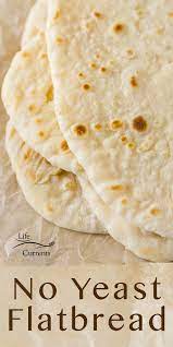 No Yeast Flatbreads Homemade Bread Easy Yeast Free Breads Yeast Flatbread