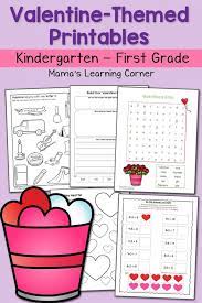 The object of the game is to match pictures with words and find your. Valentine Worksheets For Kindergarten And First Grade Kindergarten Valentines Valentine Math Worksheet Valentine Worksheets