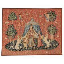 Musée National Du Moyen âge Thermes Et Hôtel De Cluny 15th Century Tapestry Recreation Taste From The Lady With The Unicorn Series Unicorn Tapestries Medieval Tapestry Unicorn Painting