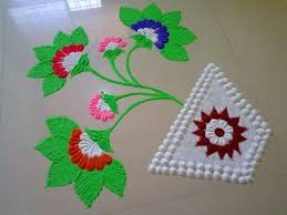 Beautiful Flower Pot Rangoli Design By Deepika Pant Youtube Beautiful Rangoli Designs Easy Rangoli Designs Rangoli Designs