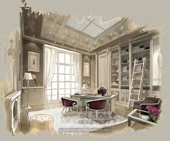 Interior Design For Study Room Interior Design Renderings Study Interior Design Interior Design Drawings