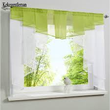 Bay windows are tough to cover because of their shape and size. New Fashion Pleated Design Stitching Colors Tulle Balcony Kitchen Window Curtains Gauze Small Coffee Curtain Dl033 30 Buy At The Price Of 9 03 In Aliexpress Com Imall Com