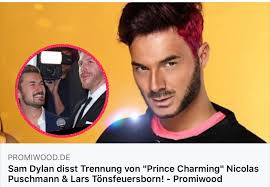 Der ehemalige „prince charming nicolas puschmann ist bei der kommenden staffel von „let's dance mit an bord. Alles Aus Erstes Prince Charming Paar Nicolas Puschmann Lars Tonsfeuersborn Getrennt Promiwood