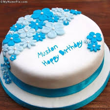 Check This Out Friends I Have Written Muskan On This Beautiful Image I Hope You Happy Birthday Cake Pictures Happy Birthday Cake Images Happy Birthday Cakes