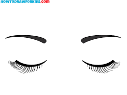 How To Draw Closed Eyes - Easy Drawing Tutorial For Kids