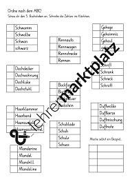 Es teilt das alphabet in drei gruppen von je neun zeichen für die darstellung der einer, der zehner und der hunderter. Ordne Nach Dem Abc Nach 5 Buchstaben Unterrichtsmaterial Im Fach Deutsch Abc Buchstaben Worter