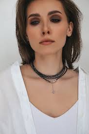 Leather Stylish Neck Chokers Choker Necklace Edith Pearl Velvet Zhen Bijoux