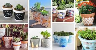 Homemade sea shell flower pot. 30 Best Diy Flower Pot Ideas And Designs For 2021