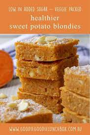Delicious Healthier Blondies With Sweet Potato Recipe Sweet Potato Dessert Pumpkin Spice Dessert Recipes