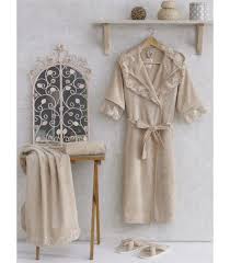 Kleopatra Tek Kisilik Bambu Bornoz Set Moda Trendler Nevresim Takimi