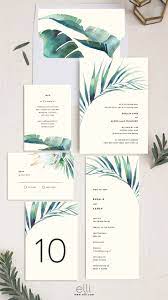 Tropical Wedding Invitation Suite Palm Wedding Invitation Tropical Wedding Invitations Protea Wedding