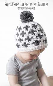 Swiss Cross Hat Fair Isle Knitting Pattern Fair Isle Knitting Patterns Knitting Patterns Baby Hat Knitting Pattern