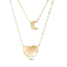 With zales, we make shopping easy and fun. Heart And Moon Double Strand Necklace In 10k Gold Zales