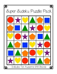 Use the import a sudoku button or type in a sudoku puzzle in the small board. Sudoku 2 Elementary Worksheets And Center 6x6 Puzzles With Shapes