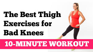 These exercises can help to get you moving normally, and safely, if you've a muscle or joint problem affecting your knee. The Best Thigh Exercises For Bad Knees 10 Minute Home Workout Youtube