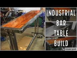 1 Modern Industrial Bar Table Build Youtube Bar Table Outdoor Bar Table Diy Console Table