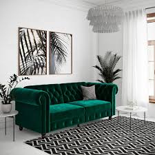 Dallas 89 5 Tufted Back Convertible Sofa Green Couch Living Room Green Sofa Living Room Green Sofa Living