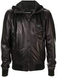 Dolce Gabbana Hooded Leather Jacket Black Leather Jacket With Hood Leather Jacket Dolce And Gabbana
