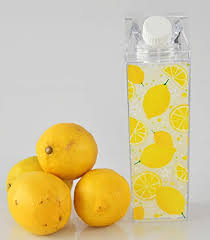 4.0 out of 5 stars. Home X Lemon Design Milk Carton Water Bottle With Twist Off Top Reusable Acrylic Water Bottle