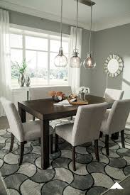Deylin Rectangular Dining Room Table And Gray Upholstered Side Chairs And Bench By Ashley Eclectic Dining Room Dining Room Layout Rectangular Dining Room Table
