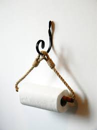Porte Serviette De Papier Porte Rouleau En Bambou Jute Etsy Porte Papier Toilette Decor Nautique Serviette Papier