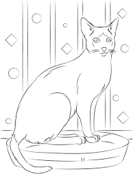 Sitting Siamese Cat Coloring Page From Cats Category Select From 24778 Printable Crafts Of Ca Cat Coloring Page Dog Coloring Page Valentines Day Coloring Page