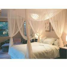 Still, living in a tropical area means having some covers needed. White Three Door Princess Mosquito Net Double Bed Curtains Sleeping Curtain Bed Canopy Net Full Queen King Size Net 30 Mosquito Net Aliexpress