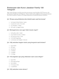 Kunci jawaban family 100 terbaru 2019 level 1 babak tantangann. Contoh Soal Game Kuis Super
