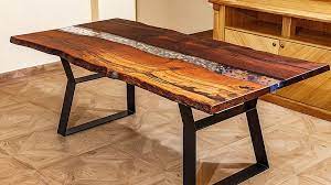 Live Edge River Table Designed By Hard Massive Furniture Company Epoxy Wood Table Resin Furniture Wood Table