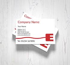 In this case, they use orange and gray on the black background. E For Electrician Business Cards Customise Online Plus Free Delivery Putty Print