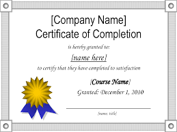 Certificate Of Completion Template Powerpoint - mandegar.info