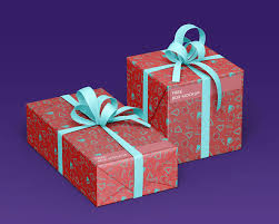 Download Free Christmas 2020 Gift Boxes Wrapping Paper Mockup Psd Set Good Mockups