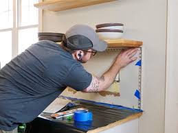 Apply painter's tape along the back edge of the countertop to protect the granite. How To Install Subway Tile Installing Tile Backsplash For The First Time Crafted Workshop