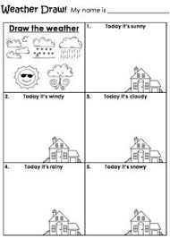 This Worksheet Allows The Students To Draw The Different Types Of Weather They Are Given Examples In The Teaching Weather Preschool Weather Weather Worksheets