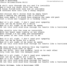 The song was released through columbia nashville in 2016 after initially charting in 2015. Slike Like A Hurricane Like A Hurricane Lyrics