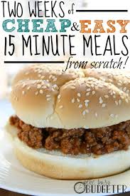 2 Weeks Of Cheap And Easy 15 Minute Meals From Scratch The Busy Budgeter