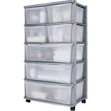 Buy Home 7 Drawer Plastic Wide Tower Storage Unit Silver At Argos Co Uk Visit Argos Co Uk To Sho Plastic Box Storage Plastic Storage Drawers Plastic Storage