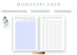 Mit diesen 15 kalender vorlagen bist du gut für das jahr 2021 familienkalender vorlage, vertrag, schablone, formular oder dokument. Monatsplaner Zum Ausdrucken Familienplaner Minimal Green Swomolemo Printables
