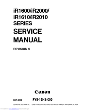 Manuals and user guides for canon ir2018 series. Canon Ir2000 Series Manuals Manualslib