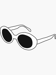Clout Goggles Sticker By Emilyg22 Black And White Stickers Glasses Tattoo Black And White Aesthetic