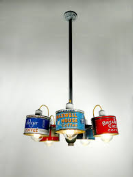 Old Coffee Can Chandelier 8 With Images Diy Lighting