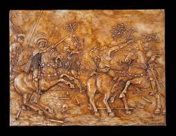 Egli fu uno dei pionieri della prospettiva: Bassorilievo Battaglia Di San Romano I 44x58cm Vendita Rilievi